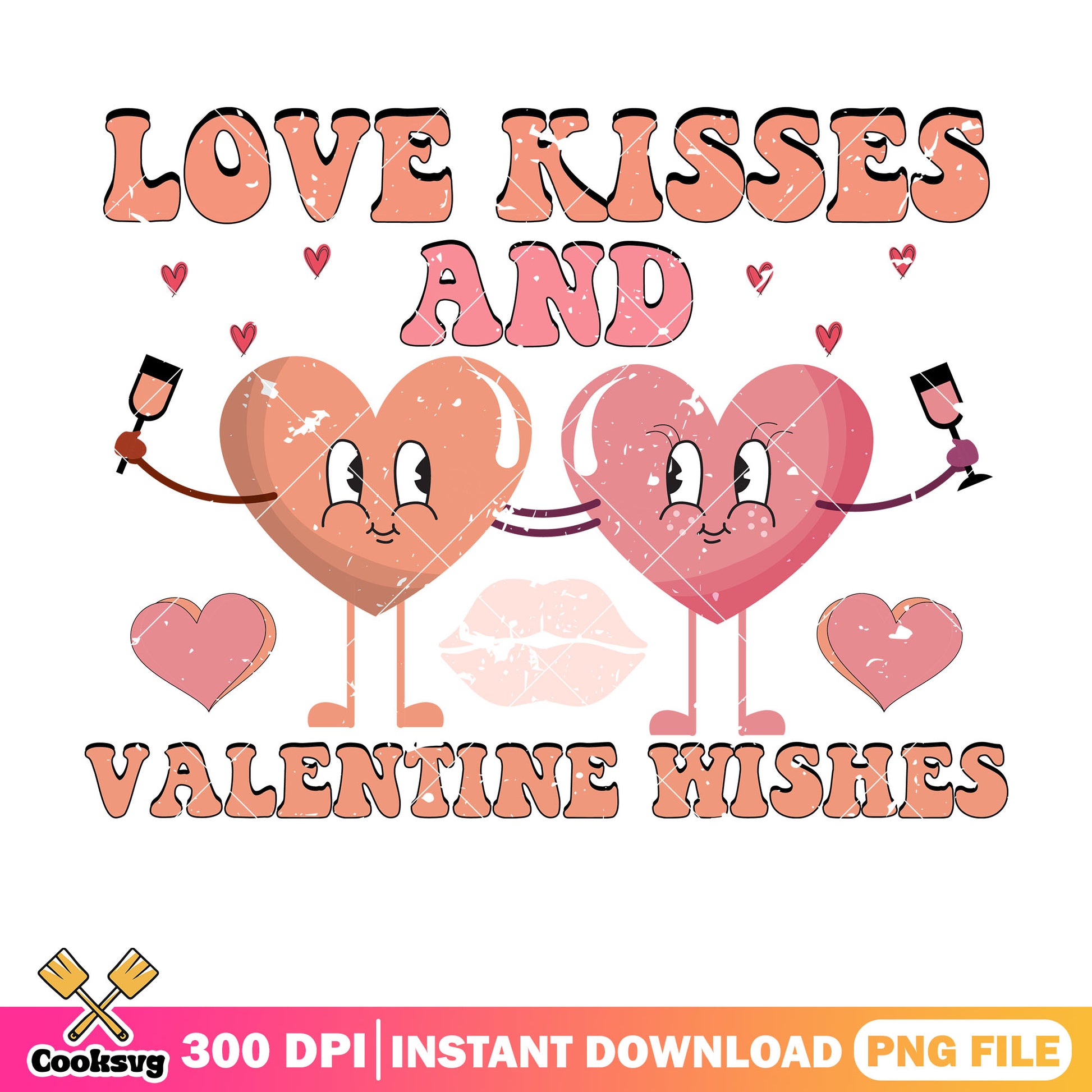 Love kisses and valentine wishes png, love valentine png