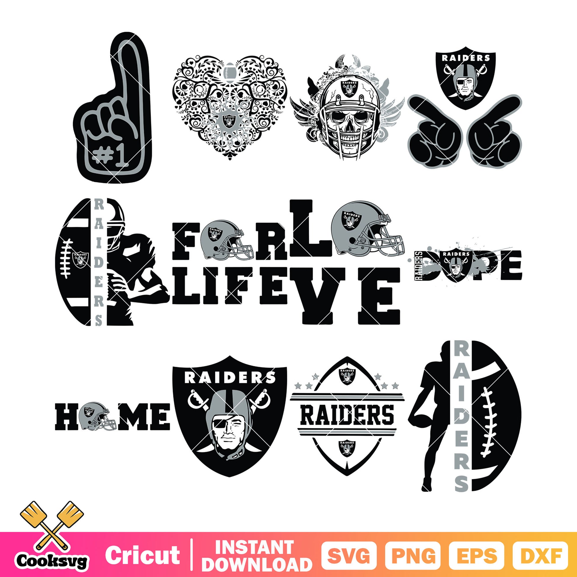 Love las vegas raider bundle svg, Nfl player svg, Nfl football teams svg