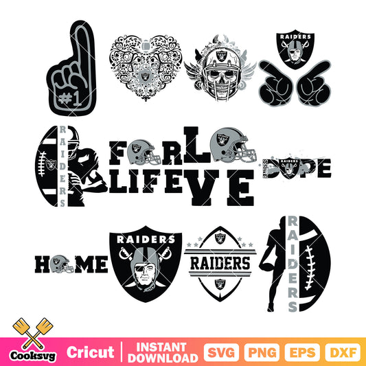 Love las vegas raider bundle svg, Nfl player svg, Nfl football teams svg