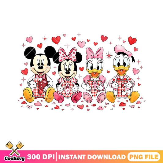 Love letters png,mickey and friends png,valentine characters png