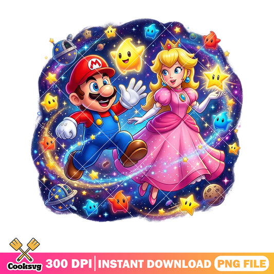 Lovely couple mario peach png, mario peach png, peach princess png