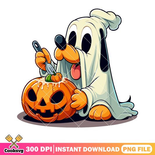Lovely dog young goofy png, jack o lantern png, scary halloween png