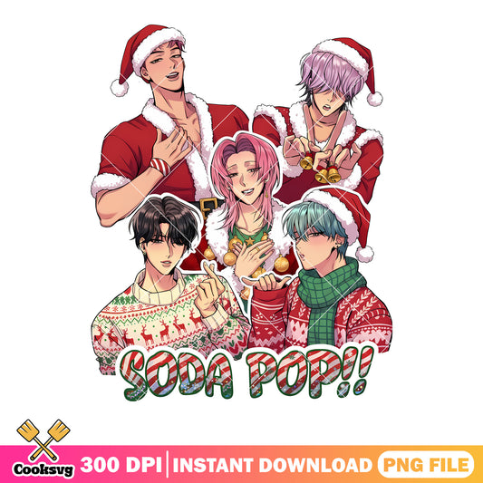 Lovely saja boys christmas png, kpop demon hunters png, noel png