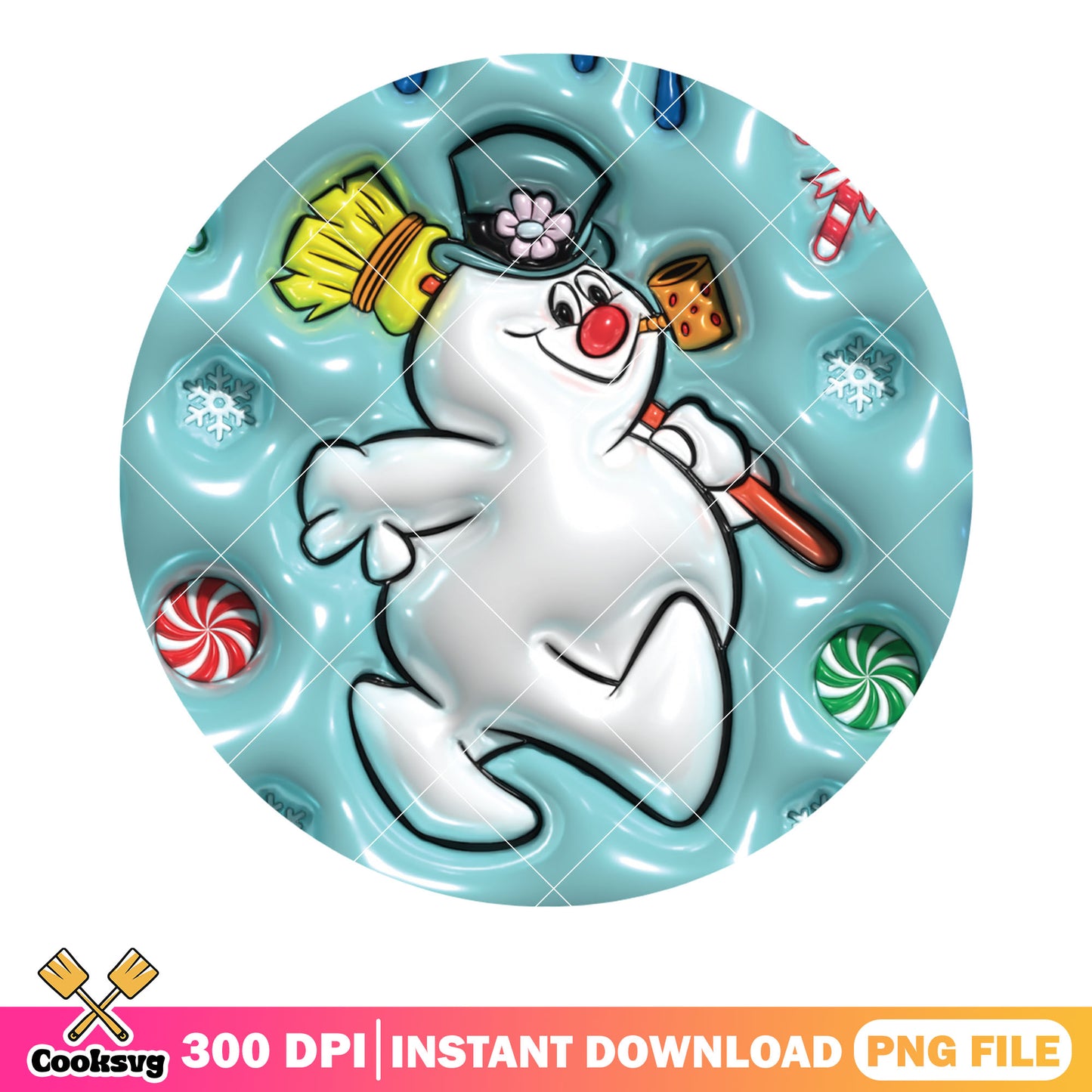 Lovely snowman xmas png, christmas cookies png, frosty the snowman​ png