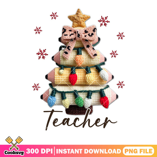 Lovely teacher in noel png, christmas tree png, merry christmas png