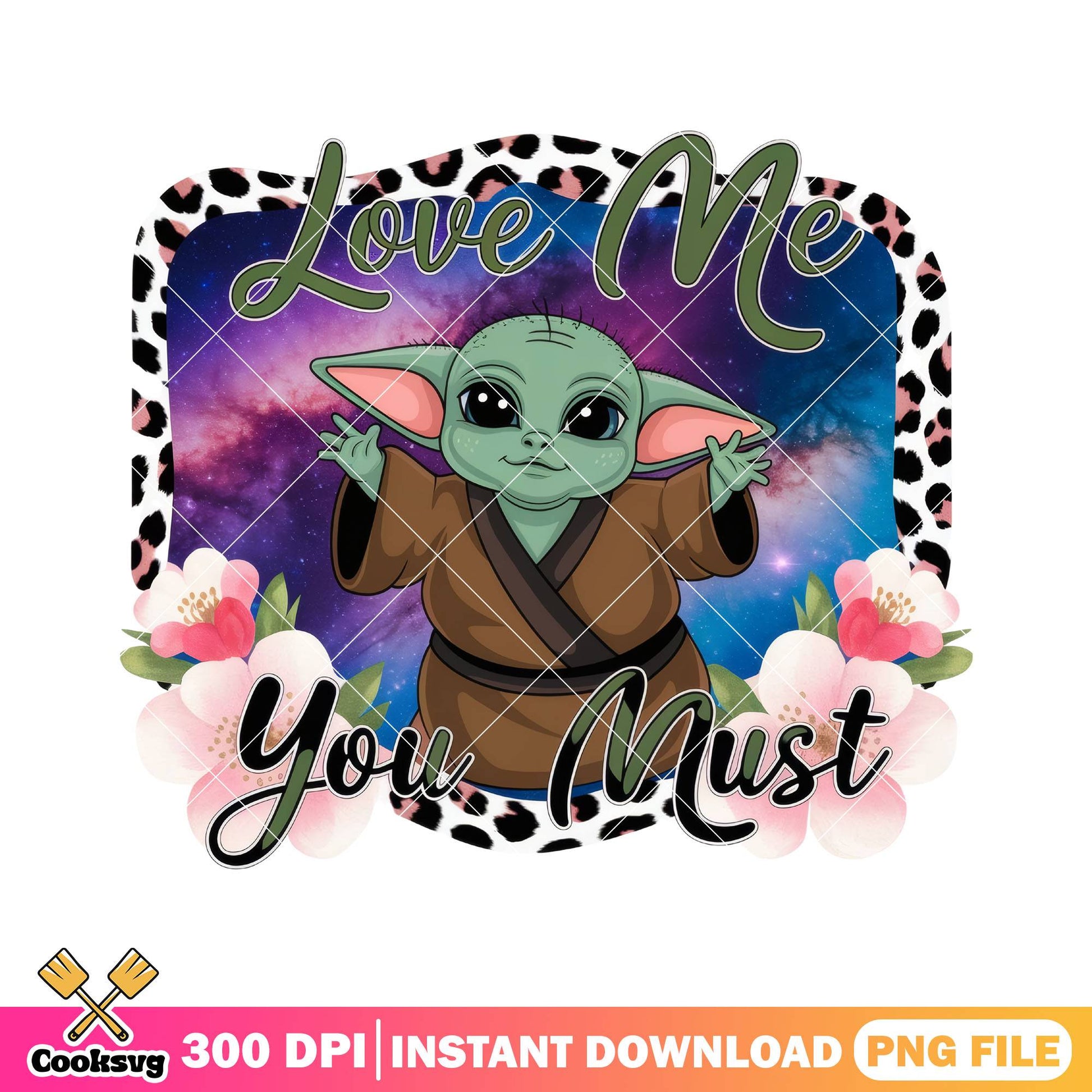 Love me you must yoda png, star wars png, baby yoda png