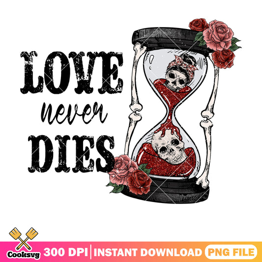 Love never dies skeleton valentine png, love valentine png