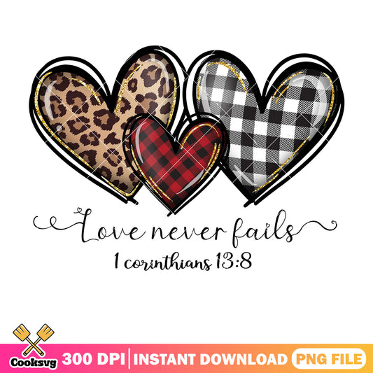 Love never fails valentine png, love valentine png, valentine day png