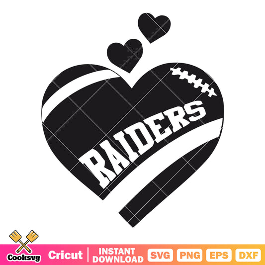 Love raiders football svg, las vegas raiders svg, nfl ball svg