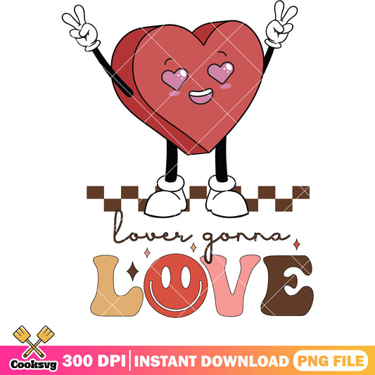 Lover gonna love red valentine png, love valentines png