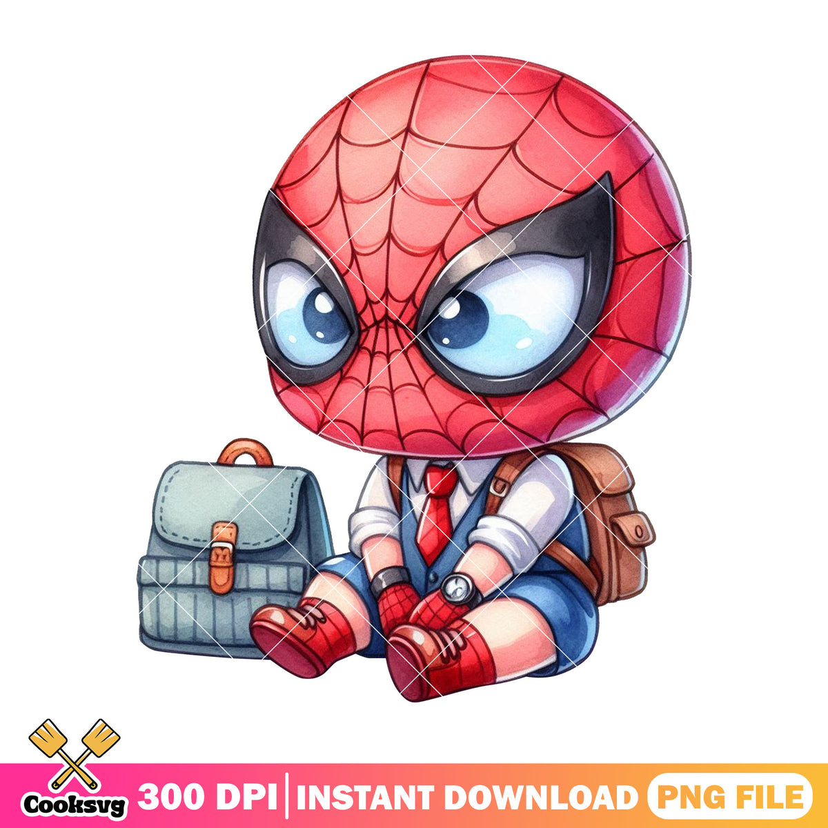 Love school spider man png, chibi spider man png, back to school png