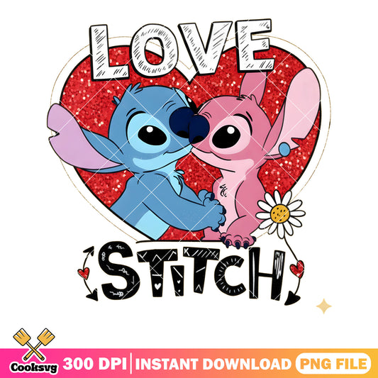 Love stitch valentinepng, disney valentine png, valentine heart png