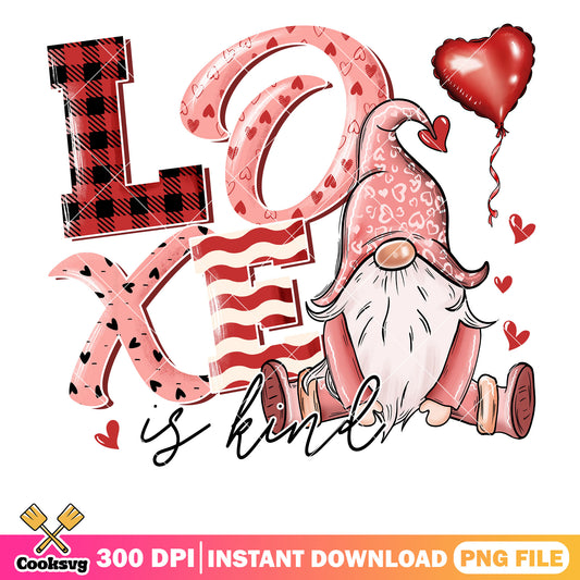 Love xoxo pink valentine gnome png, xoxo valentine png, gnome valentine png