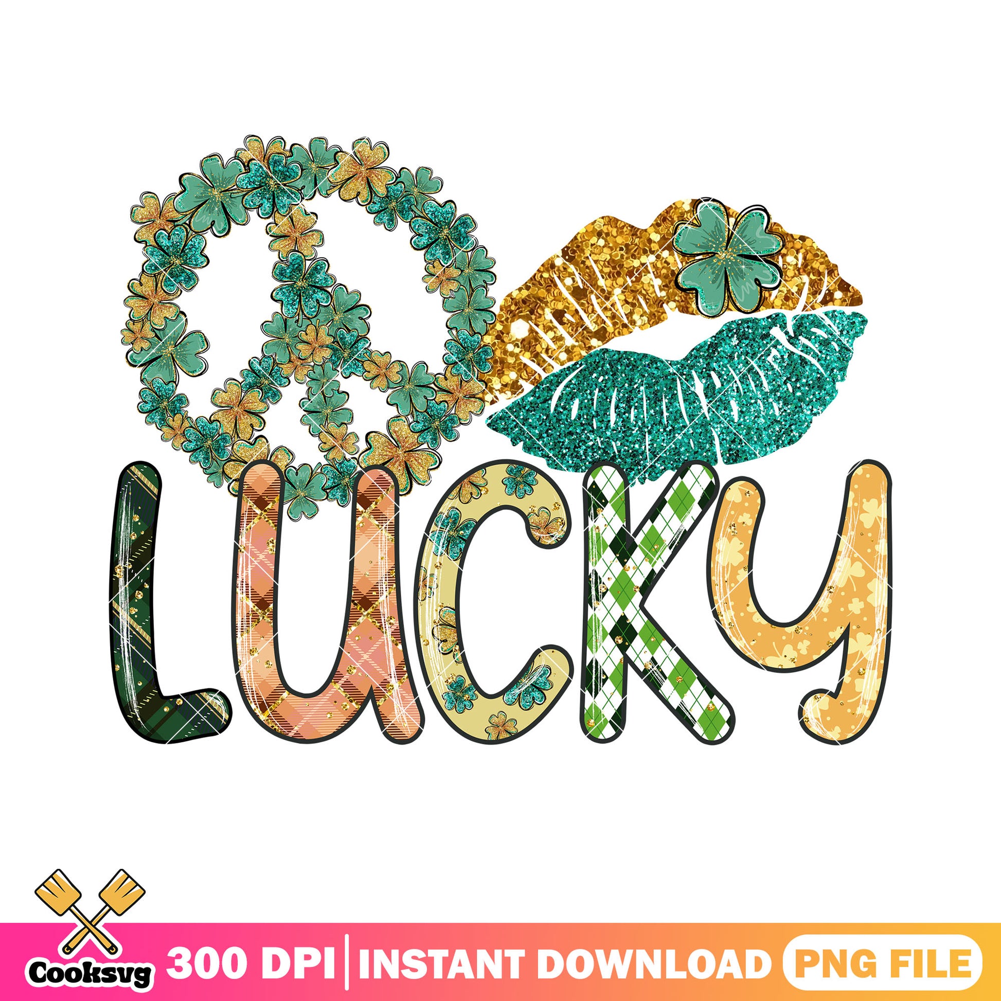 Lucky lips sign poster png, lucky vibes png, peace sign png