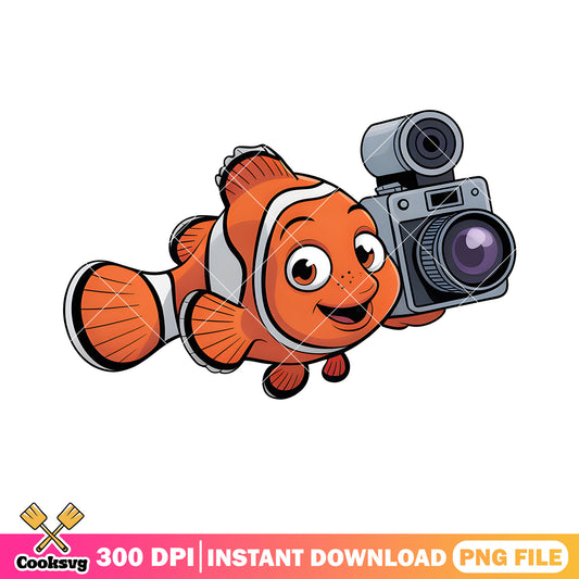 MArlin reporter fish png, disney sticker png, marlin png