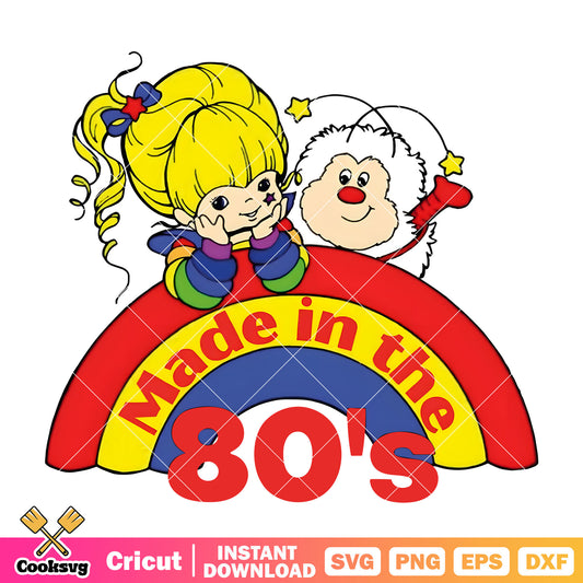 Made in the 80s Strawberry png, strawberry shortcake rainbow brite​ png
