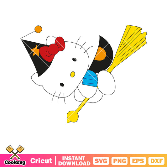 Magical hello kitty cat svg, hello kitty magic​ svg, kitty cat svg