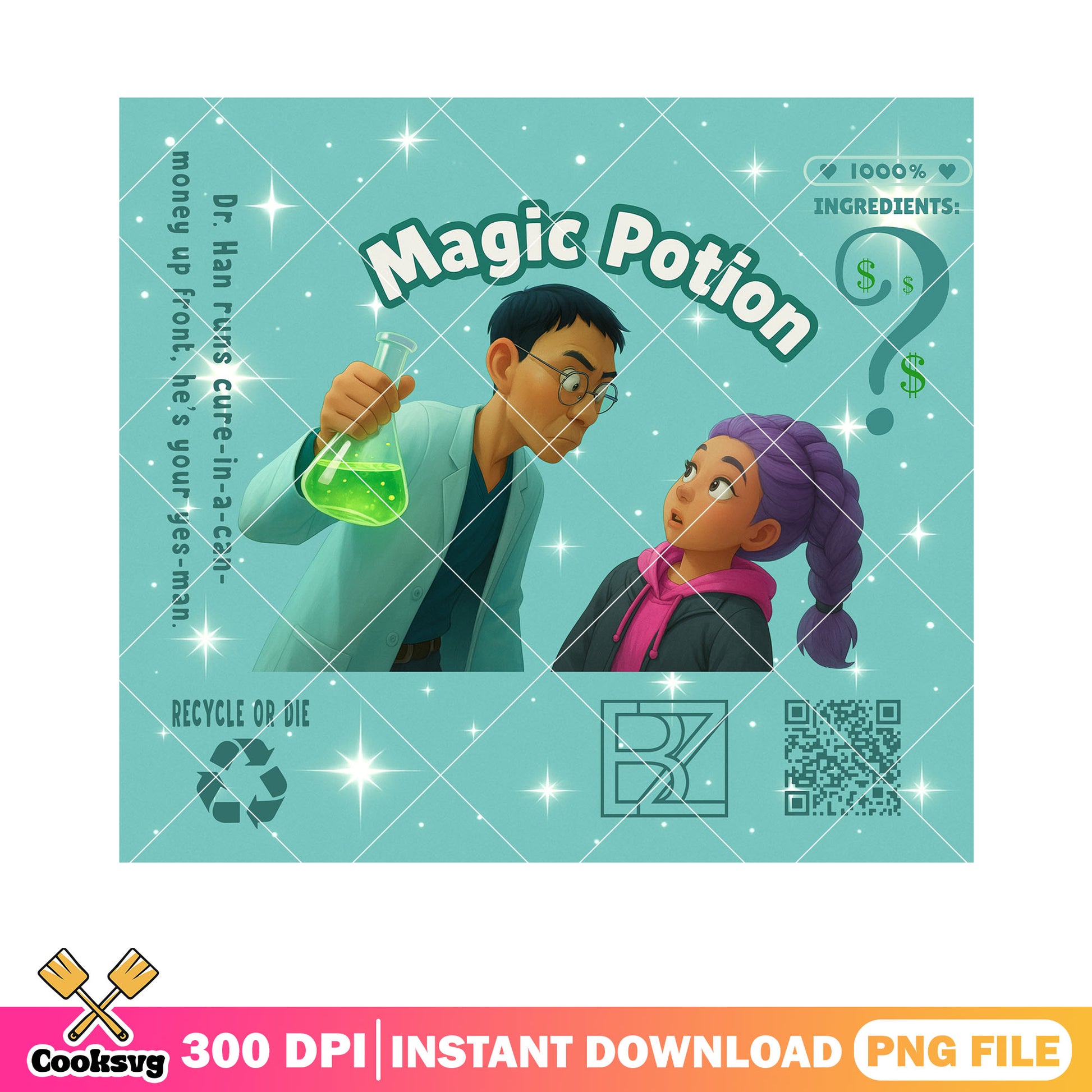 Magic potion poster kpop png, anime magic potion png, kpop magic png