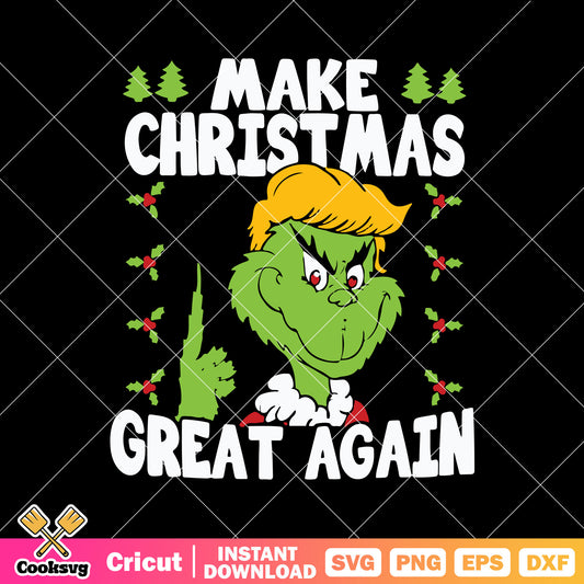 Make Christmas Great Again trump svg, make christmas great again svg