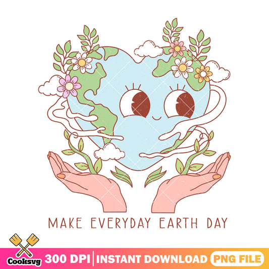 Make every day earthday png, logo design png, earth day 2025 png