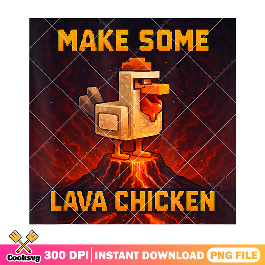 Make some chicken lava file png, lava chicken png, chicken in minecraft​ png