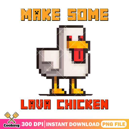 Make some chicken lava png, lava chicken png, chicken in minecraft​ png
