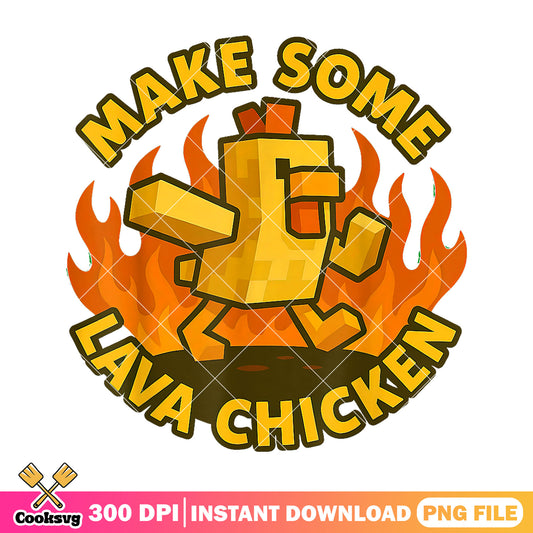 Make some lava chicken png file, lava chicken png, chicken in minecraft​ png
