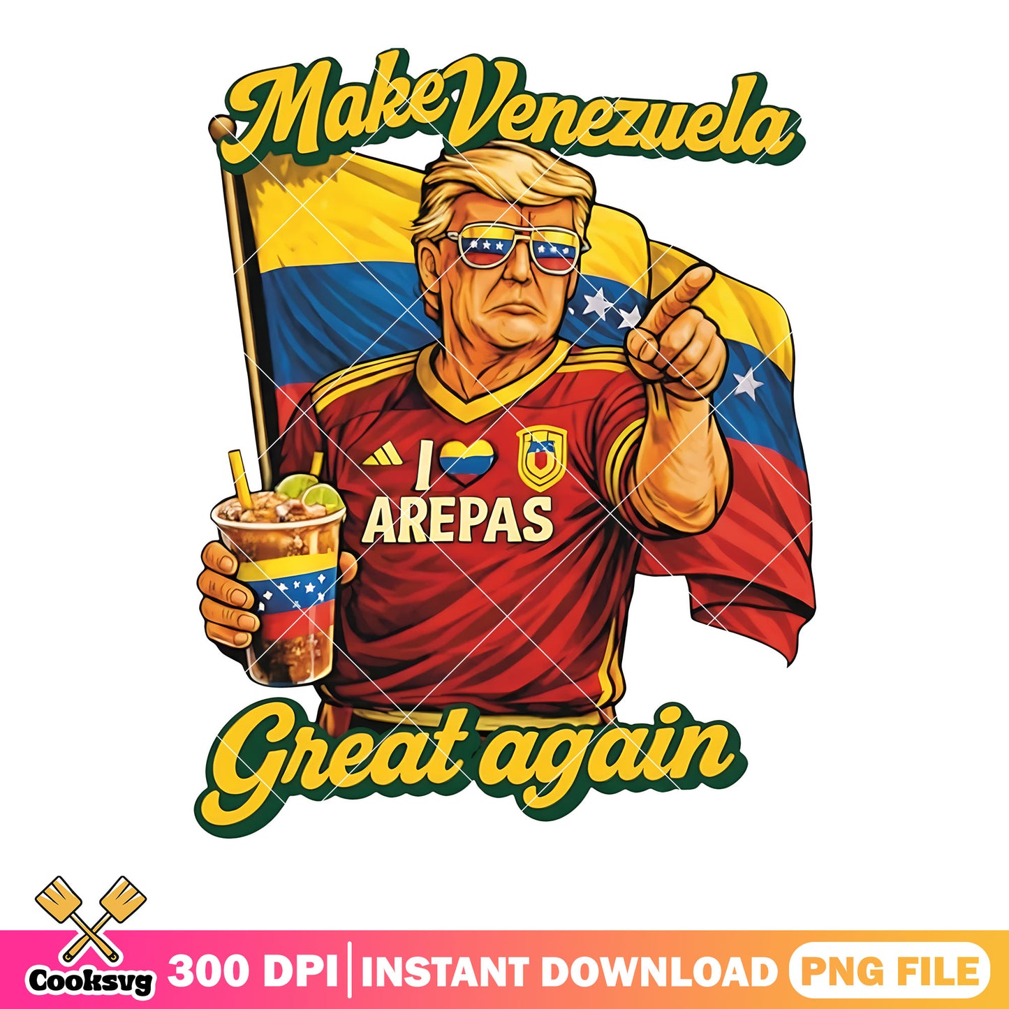 Make venezuela great again png, donald trump png, venezuela flag png