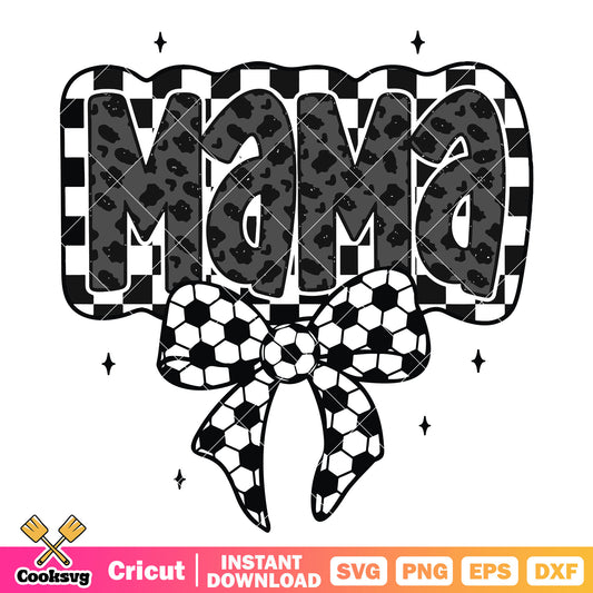 Mama gray vibes football svg, mama vibes​ svg, football bow tie​ svg
