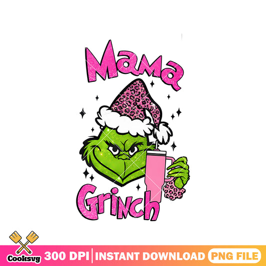 Mama grinch christmas head png, mama grinch​ png, grinch head png