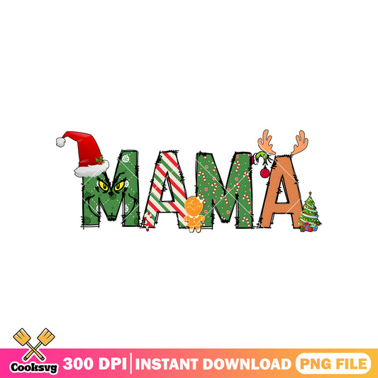 Mama grinch christmas png design, mama grinch​ png, the grinch png