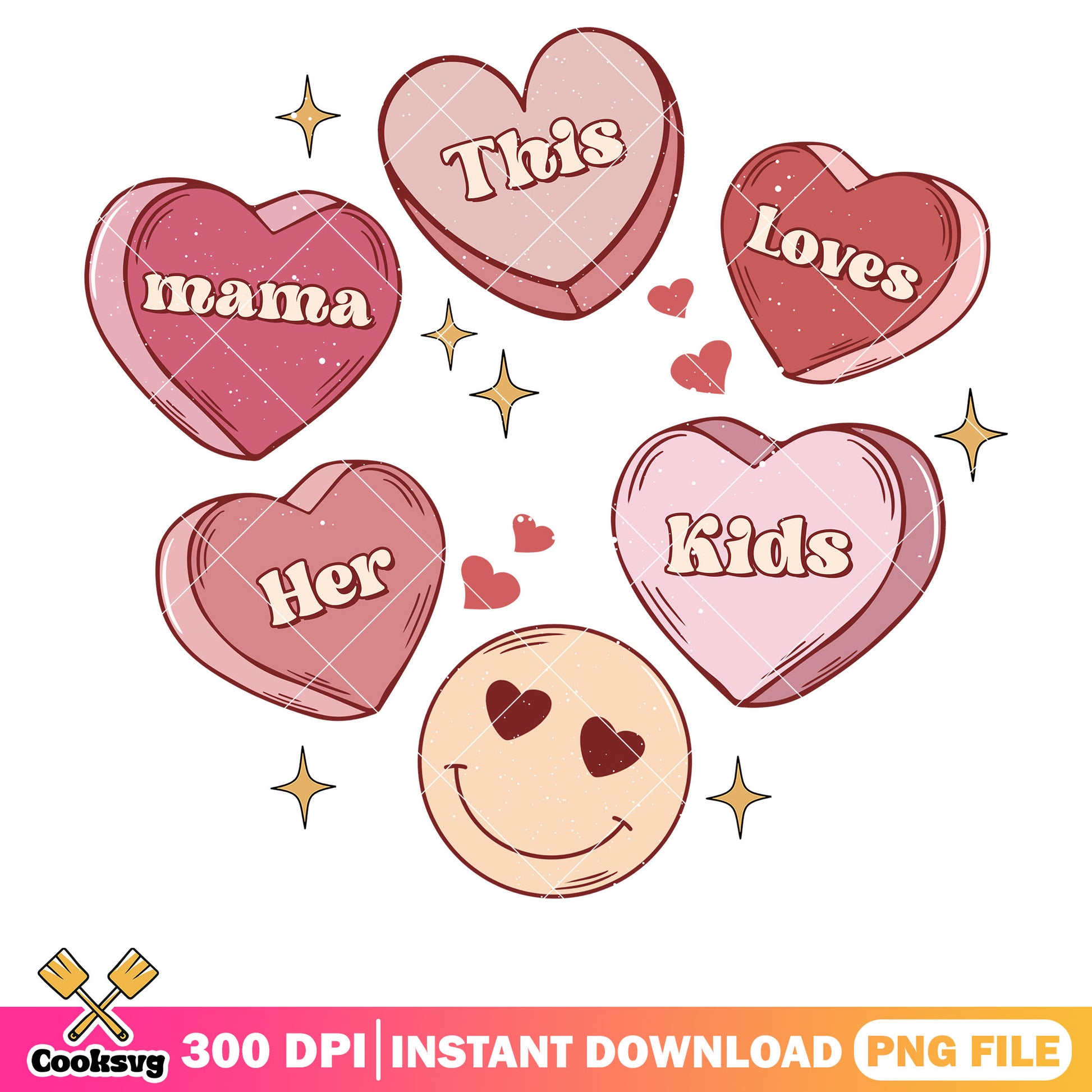 Mama love kids valentine png, mama valentine png, love valentine png