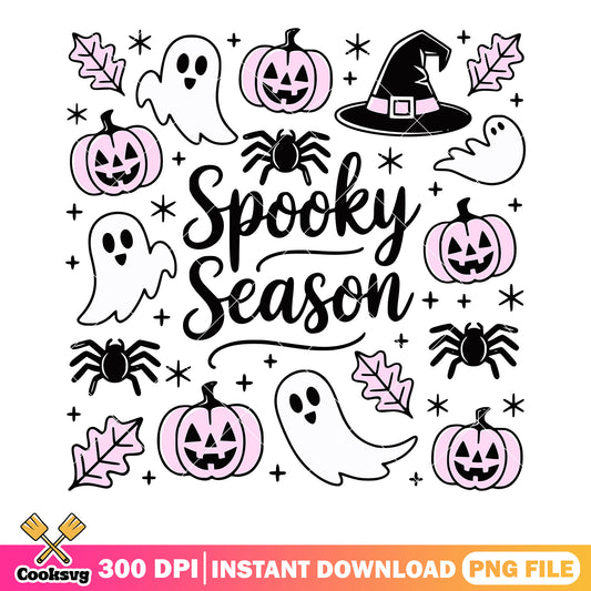 Maple leaf and spider png, witch hat png, scary halloween png