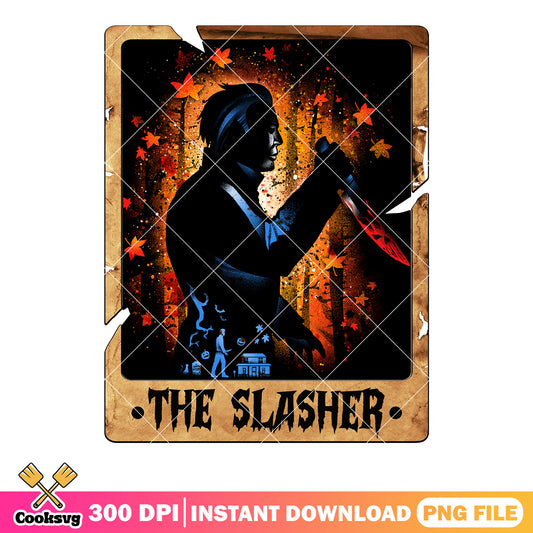 Maple leaf michael myers png, spooky forest png, scary halloween png