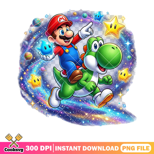 Mario galaxy games png, mario characters png, yoshi characters png