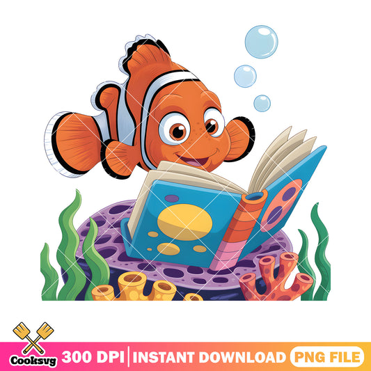 Marlin father love book png, disney fish png, marlin fish png
