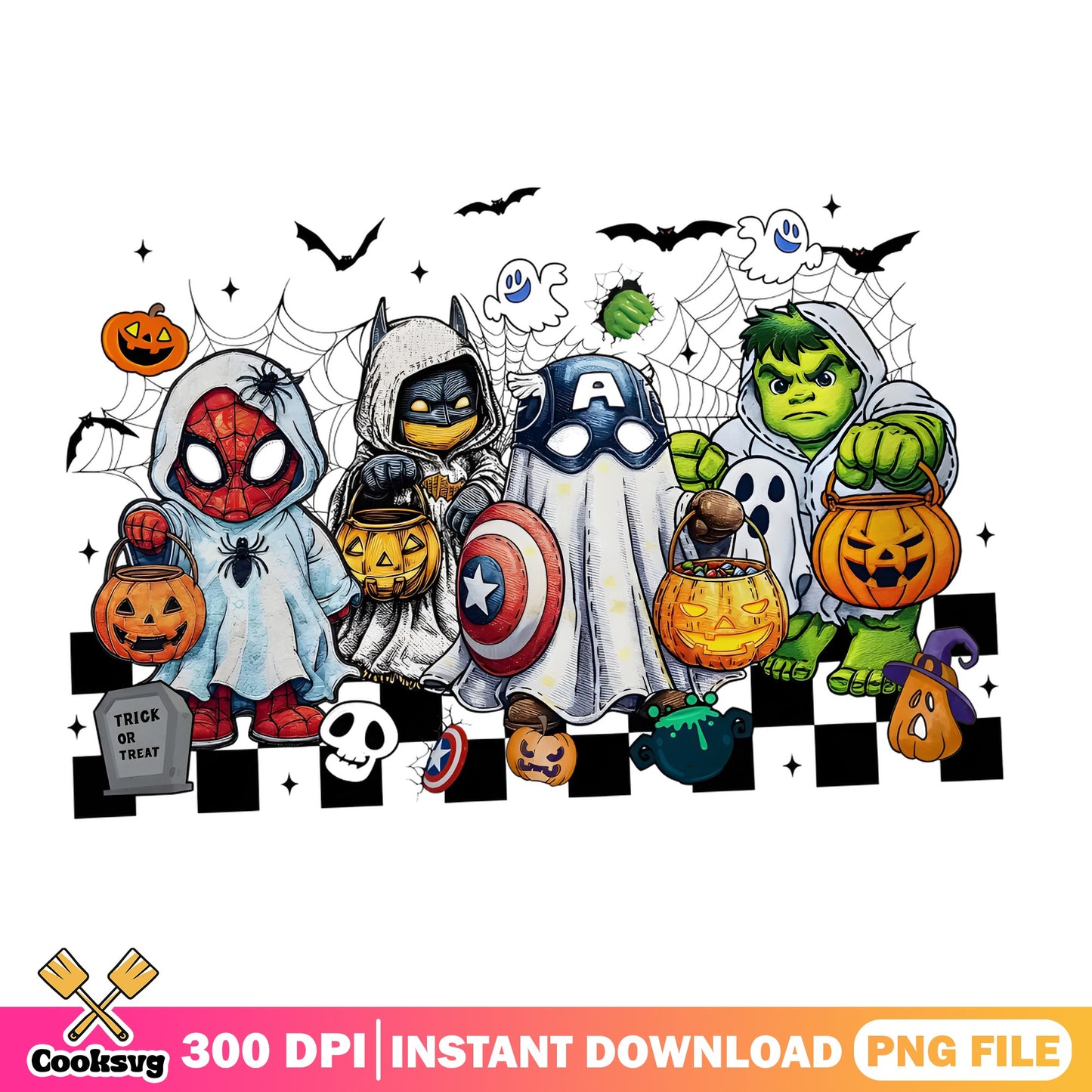 Marvel Halloween Ghost Trick Or Treat PNG, Avengers PNG, Spooky PNG