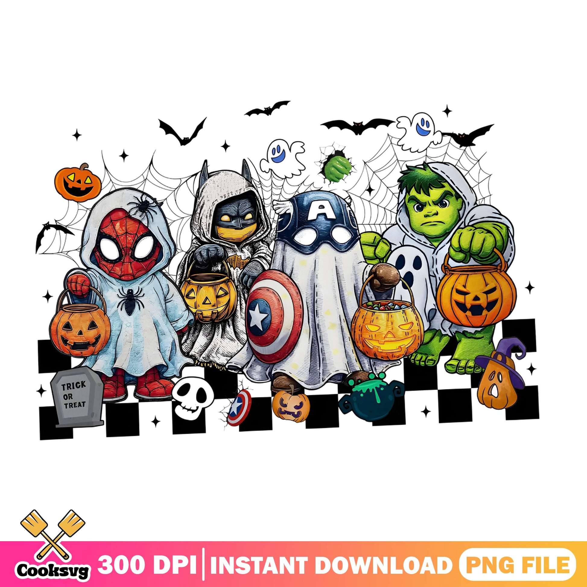 Marvel Halloween Ghost Trick Or Treat PNG, Avengers PNG, Spooky PNG