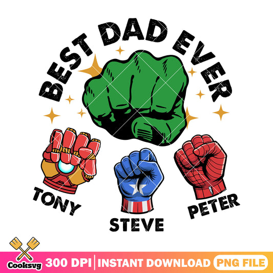 Marvel hand best dad ever png, marvel dad​ png, best dad ever png