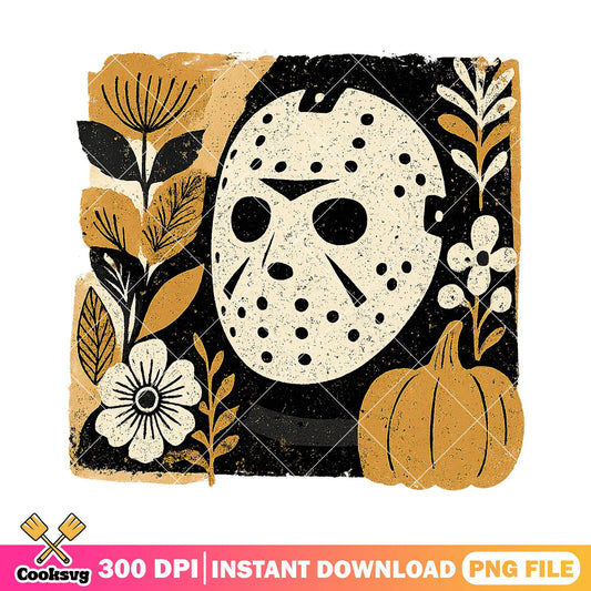 Mask of jason design png, halloween jason png, horror jason png