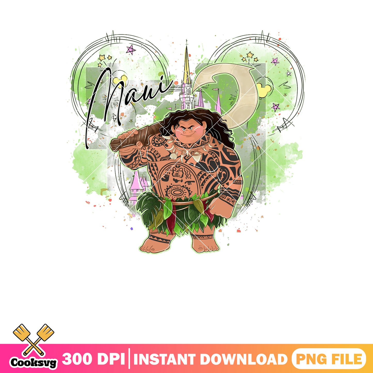 Maui disney bow png, maui moana​ png, disney land png