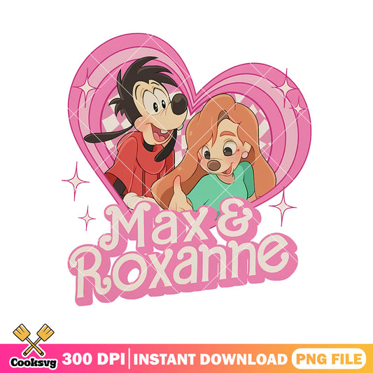Max and roxanne in valentine png, max and roxanne png, disney valentine png
