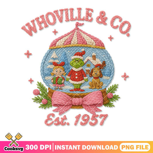 Max dog and the grinch png, crystal christmas balls​ png, cindy lou png