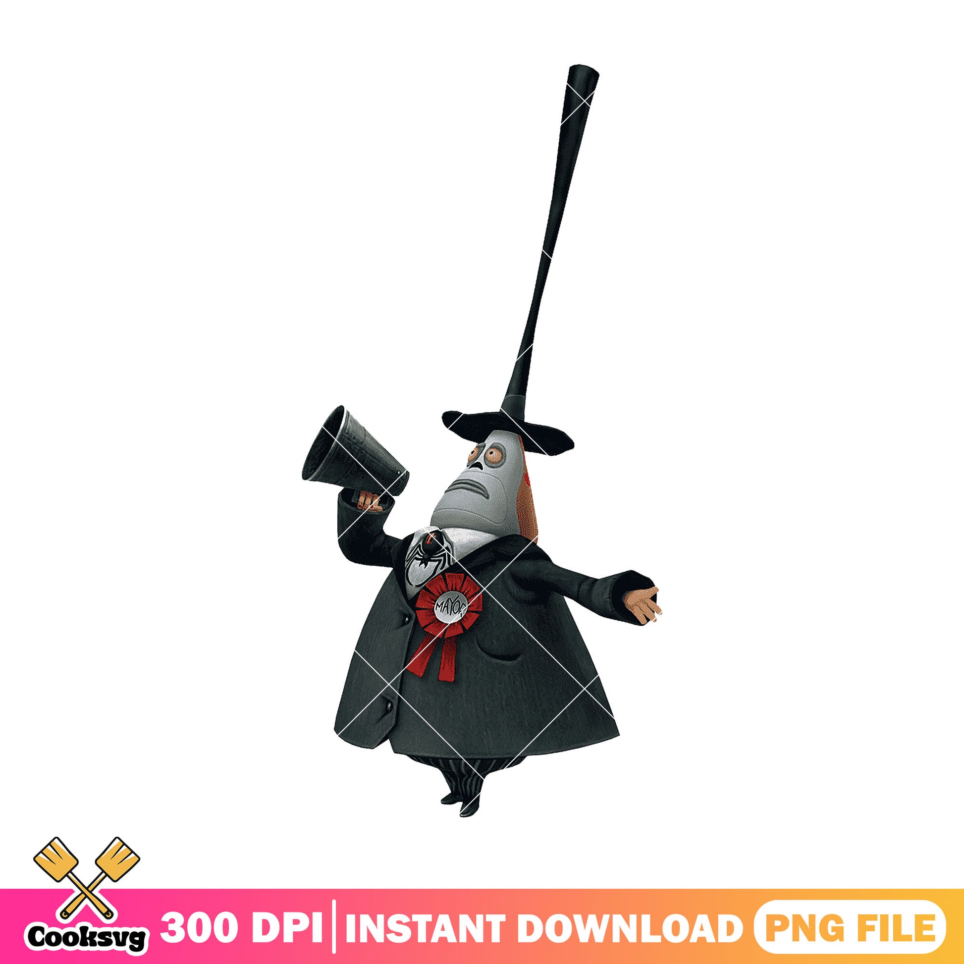 Mayor horror design png, mayor cartoon png, halloween ideas png