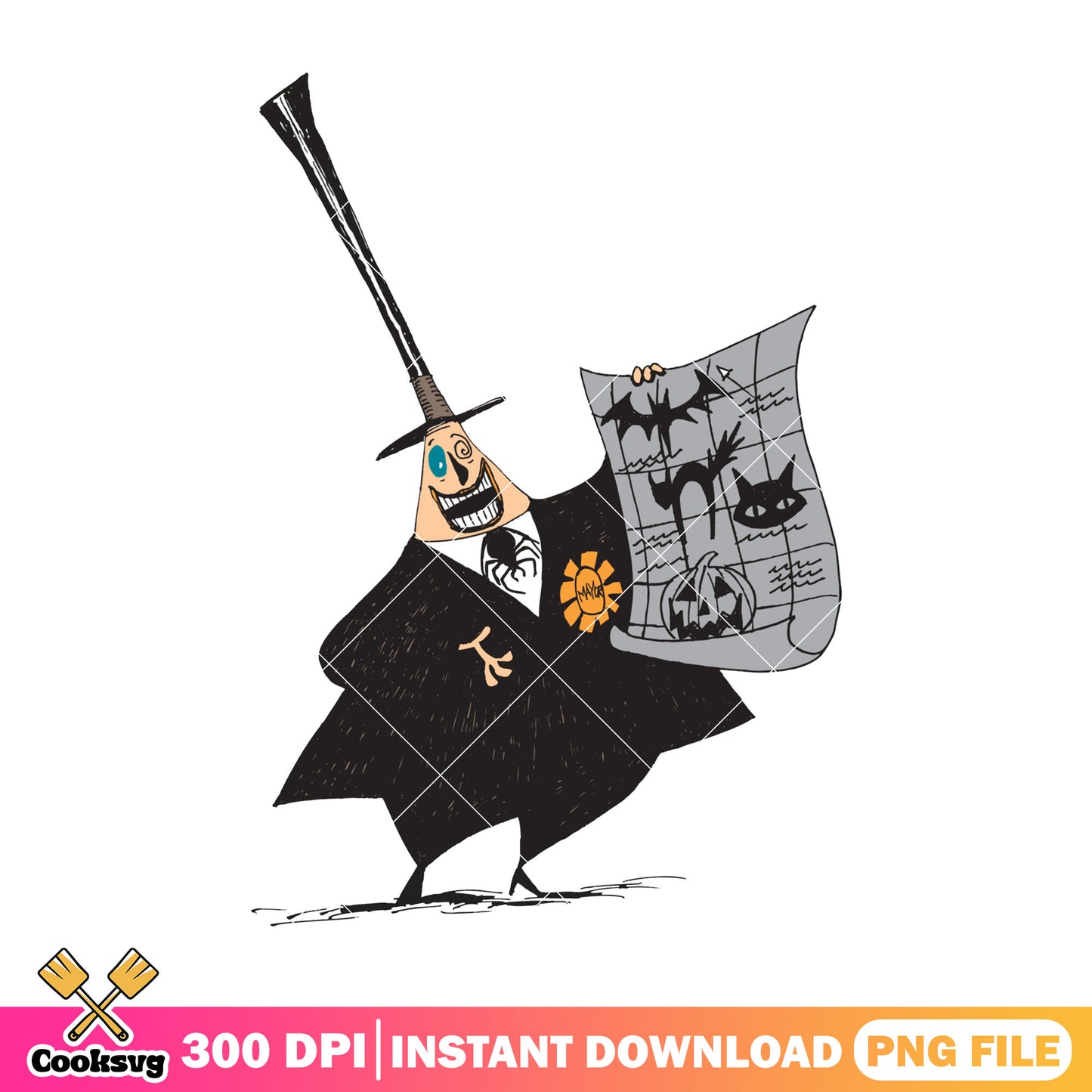 Mayor nightmare design png, halloween picture png, mayor horror png