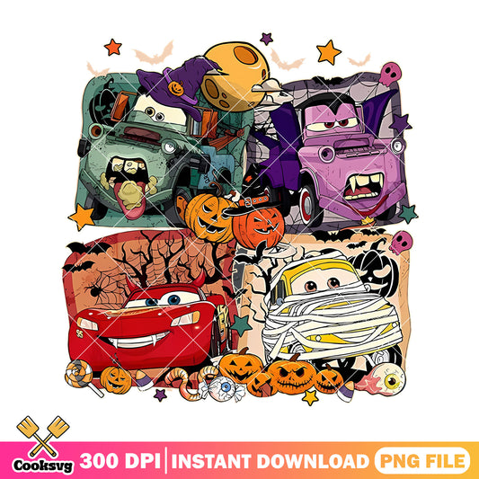 Mcqueen car halloween png, halloween car​ png, disney mcqueen png