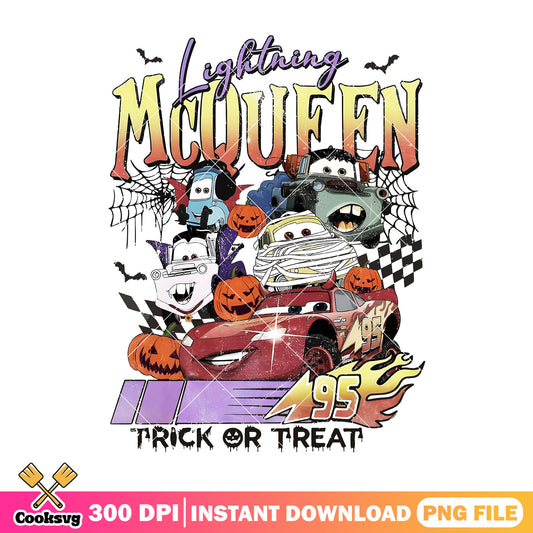 Mcqueen trick or treat png, trick or treat png, mcqueen halloween png