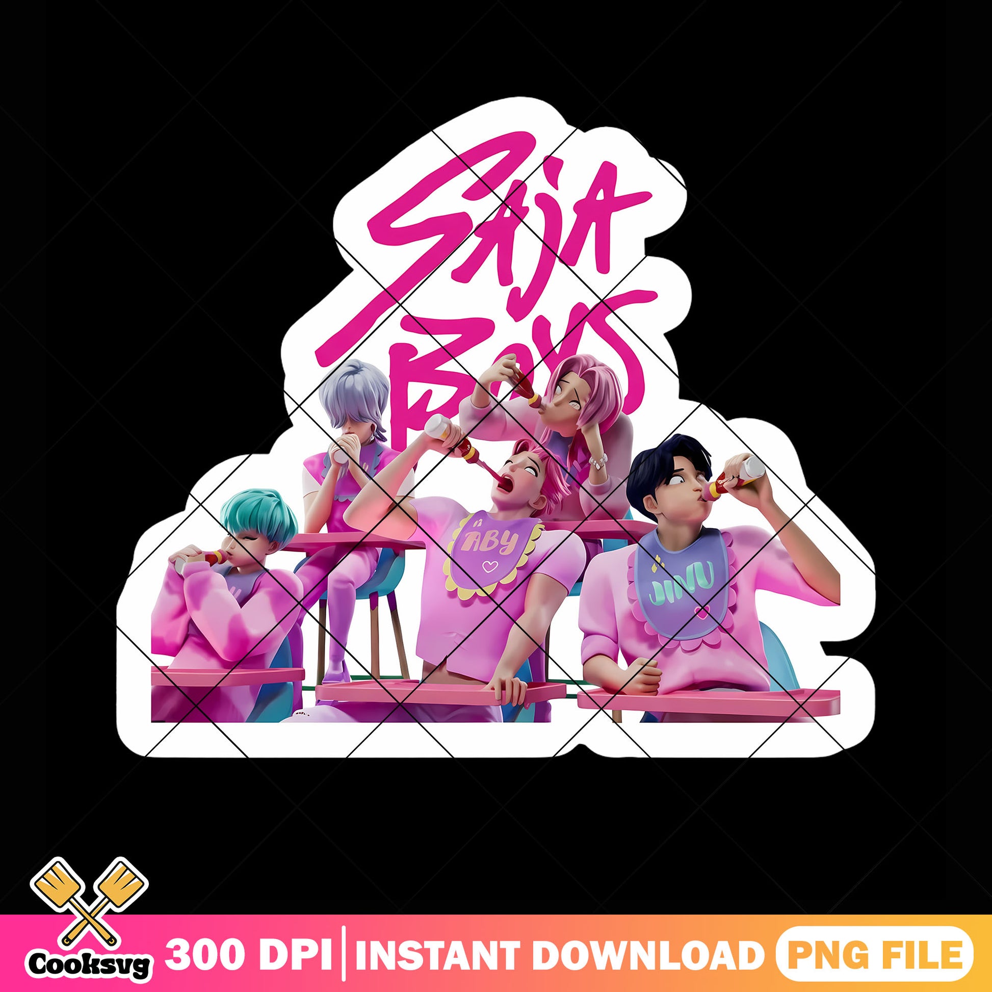 Member saja kpop png, kpop demon hunters png, saja boys idol png