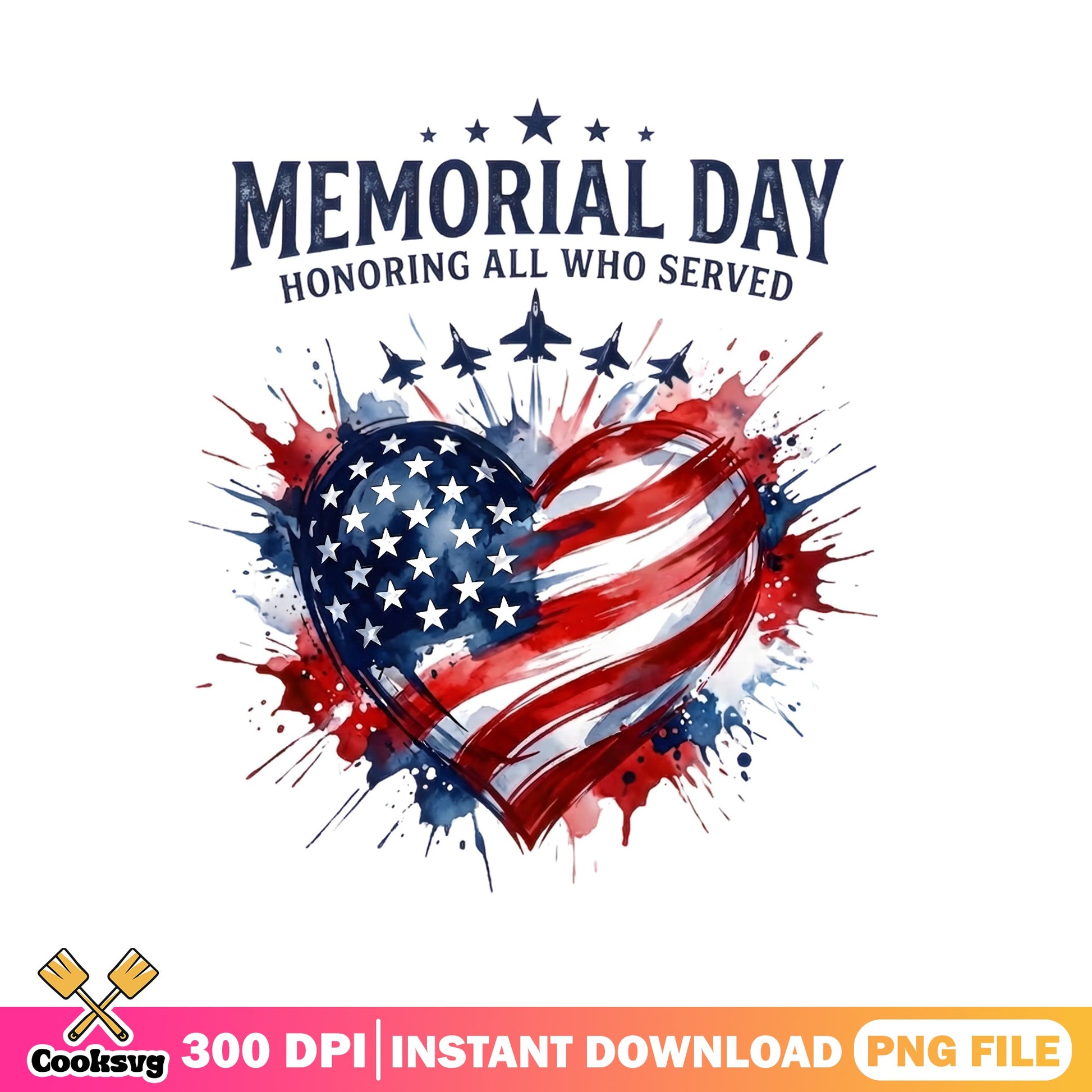 Memorial Day Honoring All Who Served, American Flag PNG, Patriotic PNG