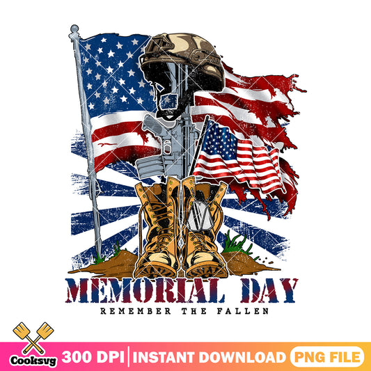 Memorial day remember fallen png, america flag png, memorial day png